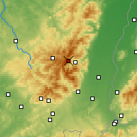 Nearby Forecast Locations - Вогезы - карта