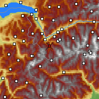 Nearby Forecast Locations - Champex - карта