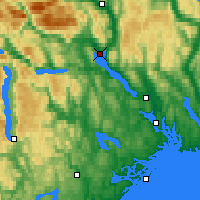 Nearby Forecast Locations - Gvarv - карта
