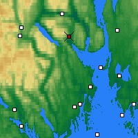 Nearby Forecast Locations - Sande-galleberg - карта