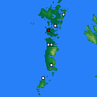 Nearby Forecast Locations - Бенбекьюла - карта