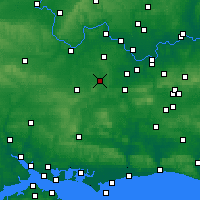 Nearby Forecast Locations - Фарнборо - карта