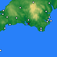 Nearby Forecast Locations - Дартмур - карта