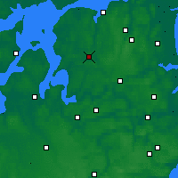 Nearby Forecast Locations - Aalestrup - карта