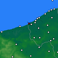 Nearby Forecast Locations - Де-Панне - карта