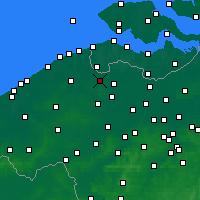 Nearby Forecast Locations - Maldegem - карта