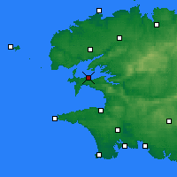 Nearby Forecast Locations - Lanvéoc - карта