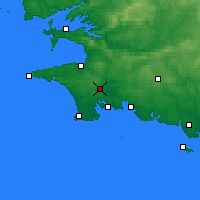 Nearby Forecast Locations - Кемпер - карта