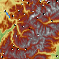 Nearby Forecast Locations - Бур-Сен-Морис - карта