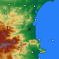 Nearby Forecast Locations - Перпиньян - карта
