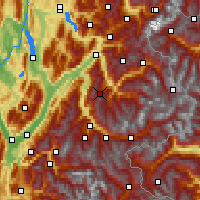 Nearby Forecast Locations - Valmorel - карта