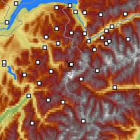 Nearby Forecast Locations - Tal Chamonix - карта