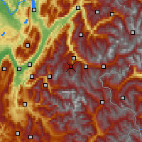 Nearby Forecast Locations - Les Trois Vallées - карта