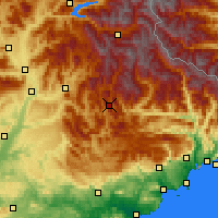 Nearby Forecast Locations - Сент-Андре-лез-Альп - карта
