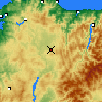Nearby Forecast Locations - Lugo/Rozas - карта