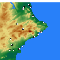 Nearby Forecast Locations - Aitana - карта