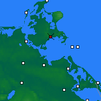 Nearby Forecast Locations - Рюген - карта