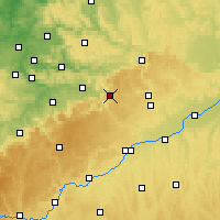 Nearby Forecast Locations - Гайслинген-ан-дер-Штайге - карта