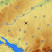 Nearby Forecast Locations - Биберах-ан-дер-Рис - карта