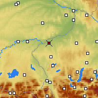 Nearby Forecast Locations - Браунау-ам-Инн - карта