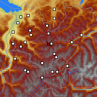 Nearby Forecast Locations - Alpe-Rauz - карта