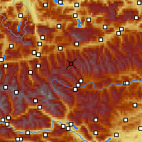 Nearby Forecast Locations - Obertauern - карта