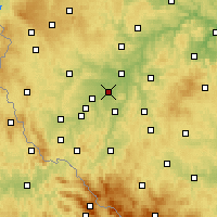Nearby Forecast Locations - Líně - карта
