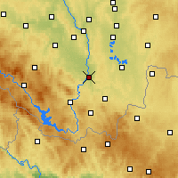 Nearby Forecast Locations - Ческе-Будеёвице - карта