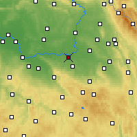 Nearby Forecast Locations - Пардубице - карта