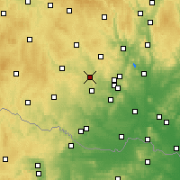 Nearby Forecast Locations - Náměšť nad Oslavou - карта