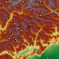 Nearby Forecast Locations - Кортина-д’Ампеццо - карта