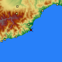 Nearby Forecast Locations - Алассио - карта