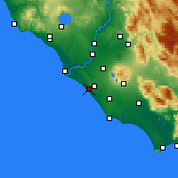 Nearby Forecast Locations - Pratica di Mare - карта