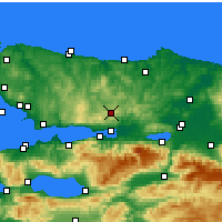 Nearby Forecast Locations - Köseköy - карта