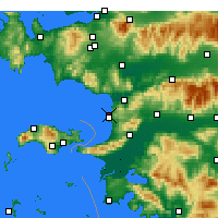 Nearby Forecast Locations - Кушадасы - карта