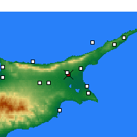 Nearby Forecast Locations - Lefkoniko - карта