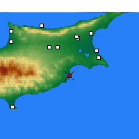 Nearby Forecast Locations - Ларнака - карта