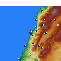 Nearby Forecast Locations - Бейрут - карта
