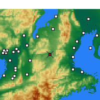 Nearby Forecast Locations - Ueno - карта