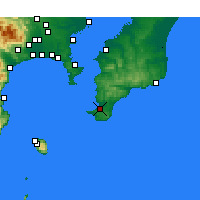 Nearby Forecast Locations - Татеяма - карта