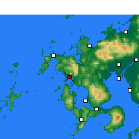 Nearby Forecast Locations - Сасебо - карта