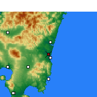 Nearby Forecast Locations - Миядзаки - карта