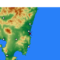 Nearby Forecast Locations - Miyazaki Аэропорт - карта