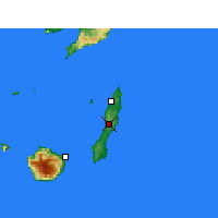 Nearby Forecast Locations - New Tanegashima Аэропорт - карта