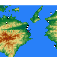 Nearby Forecast Locations - Комацусима - карта