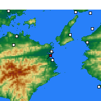 Nearby Forecast Locations - Токусима - карта