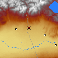 Nearby Forecast Locations - Huoerguosi - карта