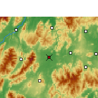 Nearby Forecast Locations - Dao Xian - карта