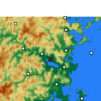Nearby Forecast Locations - Фучжоу - карта
