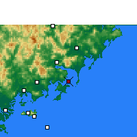 Nearby Forecast Locations - Dongshan - карта